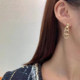 Retro metal cold style earrings for female Internet celebrities, versatile earrings, high-end earrings, 2025 new hot style