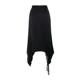 XG Xue Ge Full Print Irregular Skirt 2024 Autumn New Creative Lace Spliced ​​Black Long Skirt for Women