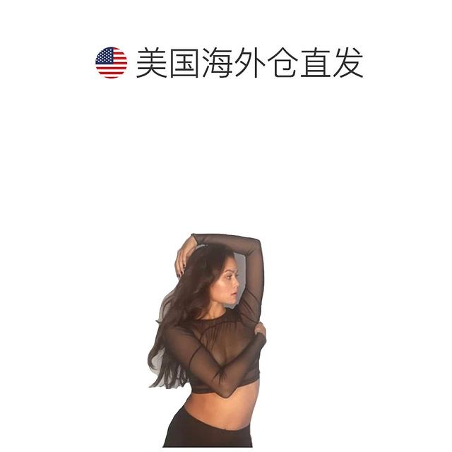 
Self-operated only heartsWhisper black short long-sleeved T-shirt - Black American Outlet Straight