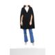 Self-operated chiara boniAbu black wool cape coat - black straight hair

