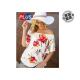 Self-operated e. luna white off-shoulder floral print ruffle top - white straight
