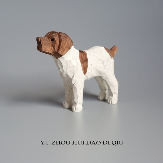Boring, send TA a hunting dog! Handmade solid wood carving couple friends birthday gifts for puppy