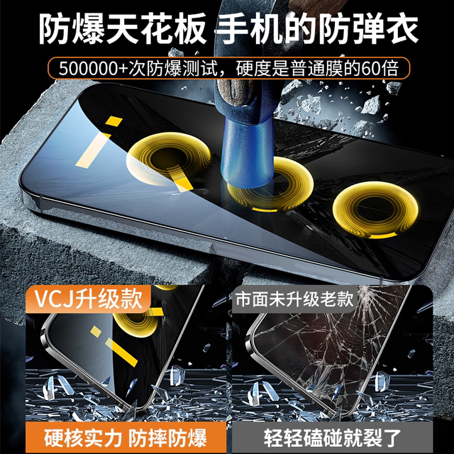 Suitable for iqooneo10/9 tempered film vivoiqoo15/13/12/11/10iqoo8/iqooneo7neo6/5 full screen iqooz9Turbo+ mobile phone vivo privacy film iq00pro
