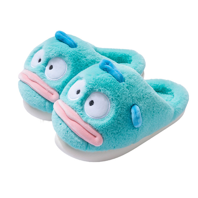 Ugly Fish Women's Cotton Slippers Women's Winter 2025 New Indoor Home Warm Cotton Shoes Plush Slippers Women's Winter