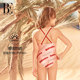 BE Fan De'an girls one-piece triangle swimsuit sun protection anti-chlorine pearlescent little red heart children's swimsuit