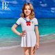 BE Van Dan Children's Swimsuit Girls Skirt Princess Princess Slim Slot Swimsuit High -waisted Cute Little White Rabbit
