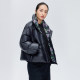 Ailei'er winter versatile short down jacket for women's printed loose stand collar thermal jacket off-season clearance