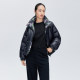 Ailei'er winter versatile short down jacket for women's printed loose stand collar thermal jacket off-season clearance