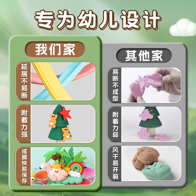 Morning light ultra-light clay children's colored clay non-toxic plasticine 24 colors clay kindergarten special handmade educational toys