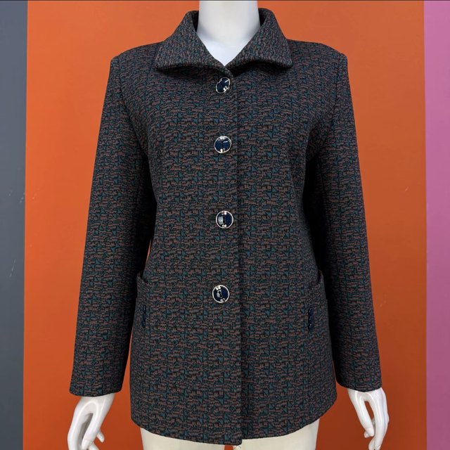 New autumn and winter women's velvet warm jackets, middle-aged and elderly mother's clothing tops, fashionable grandma's clothing, cotton clothing, trendy