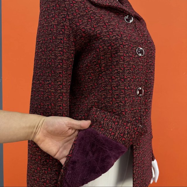 New autumn and winter women's velvet warm jackets, middle-aged and elderly mother's clothing tops, fashionable grandma's clothing, cotton clothing, trendy