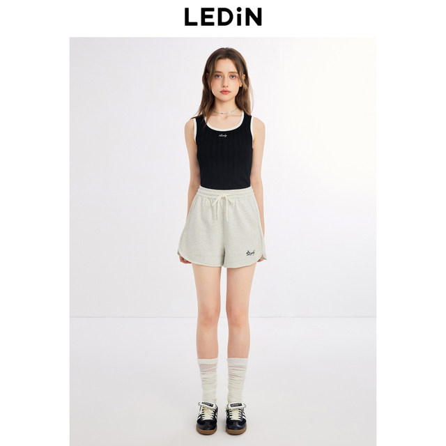 Lecho Korean knitted shorts new sweet style casual pants cute girl soft versatile pants