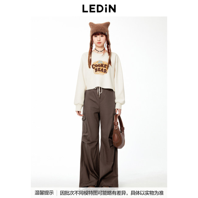 Shopping Mall Same Leach Cooperative Series Biscuits Printing Short Sweaters C2CRE3316

