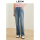 Laicho new straight-leg pants for women's retro loose bell-bottom pants collection