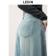Lecho draped loose denim banana pants new autumn high-waist wide-leg pants