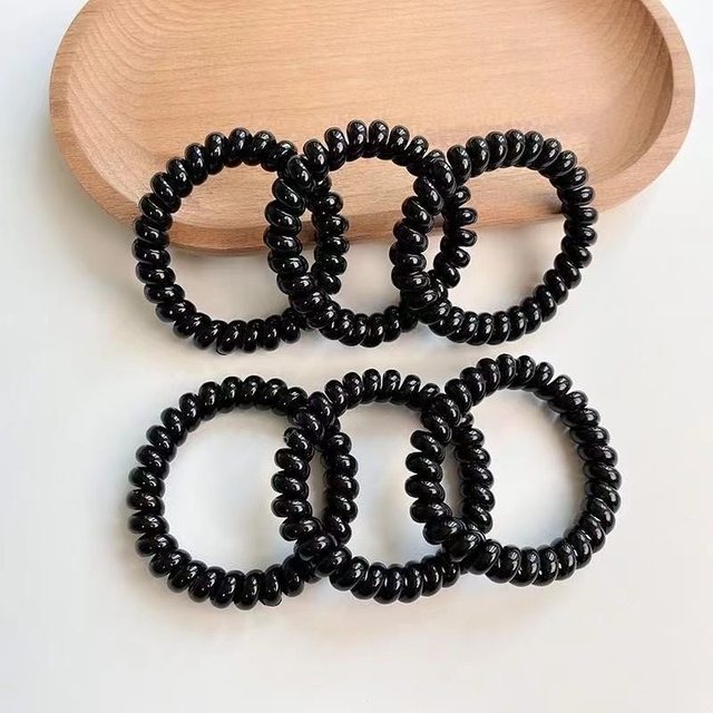 2025 new hair rope for women tied head simple temperament head rope without trace telephone line hair loop high elastic rubber band headdress
