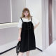 240Jin [Jin is equal to 0.5kg] Fat Yingying plus size women's summer style fresh college style age reduction holiday two-piece loose little dress