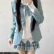 The green suit badge of the Haruki Ministry JK uniform long -sleeved suit girl school confessing spring and autumn
