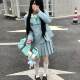 The green suit badge of the Haruki Ministry JK uniform long -sleeved suit girl school confessing spring and autumn
