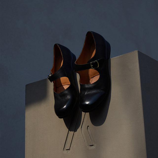 Le' Murmure imported washed vegetable tanned cowhide Blake sewing technology pure handmade Mary Jane shoes for women