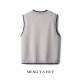 French retro knitted vest for women in spring, autumn and winter, versatile solid color round neck sweater vest with sleeveless top