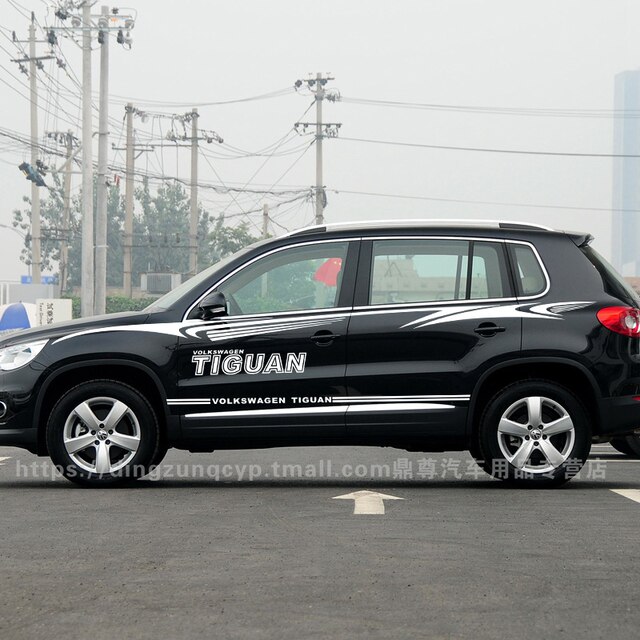 Volkswagen Tiguan Modification Special Car Patch Personalized waistline Pattial Paper Tiguan Tiguan Body Colored Strinking Decoration Lord Skirt Flower

