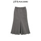 Peacebird workwear casual mid-length skirt autumn new fishtail slim gray skirt with slit behind
