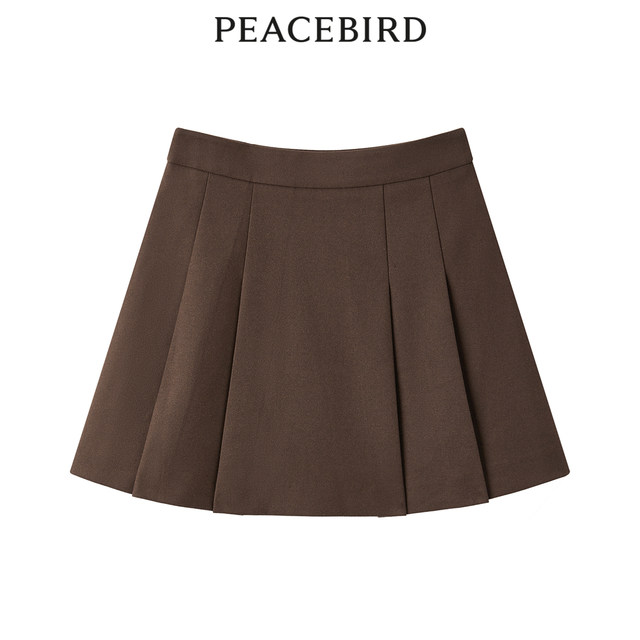 Peacebird Women's New Year Winter Temperament Pleated Skirt A1GED4569