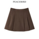 Peacebird Women's New Year Winter Temperament Pleated Skirt A1GED4569