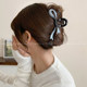 Bow headdress gradient blue grab clip large-size hair clip female head high-end shark clip hair card