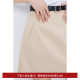 Lily Olachi new women's fashion commute solid color and thin A -line skirt short skirt

