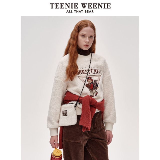TeenieWeenie Bear Outlet Women's Winter Imitation Lambskin Thickened Warm Sweater