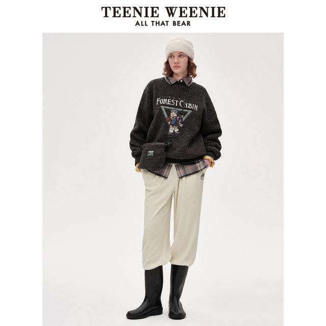 TeenieWeenie Bear Outlet Women's Winter Imitation Lambskin Thickened Warm Sweater