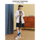 TeenieWeenie Bear Ole Spring Fashionable Academy Style Cropped Pants Loose Korean Style Straight Women
