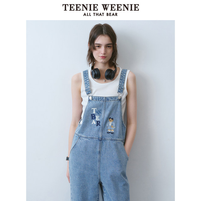TeenieWeenie Bear Outlet Women's Spring Loose Vibrant Jeans Overalls Pants