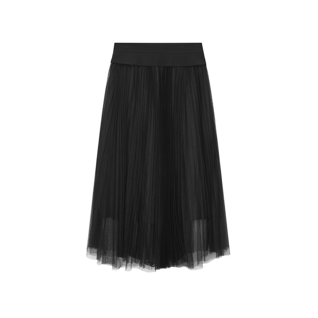 Floating black mesh skirt 2024 new winter style fashion versatile commuting cover the crotch slim exquisite elegant women