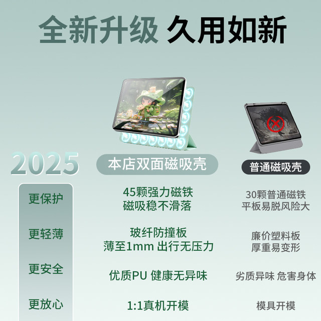 gomi suitable for vivopad3 protective case vivopad5pro flat protective case 12.1 inch vivopad2 thin iqoopad5 magnetic pad3Pro double-sided clip 13 computer case