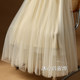 New spring and summer streamer mesh large skirt for women 2025 new small skirt fairy skirt gauze skirt long skirt
