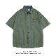 XOL original Japanese striped lapel short -sleeved shirt men's niche design sensor retro port wind chIC shirt summer