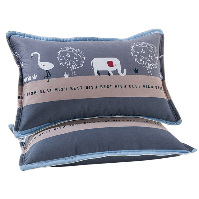 100% cotton pillow case one-on-one home large size 48x74cm student dormitory single pure cotton pillow case 40x60
