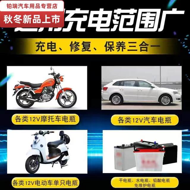 12V car battery charger motorcycle car truck battery charger intelligent universal charger