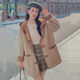 Mid-length loose two-sided lamb fur coat for women large size thickened hooded fur integrated cotton coat cotton coat coat