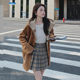 Mid-length loose two-sided lamb fur coat for women large size thickened hooded fur integrated cotton coat cotton coat coat