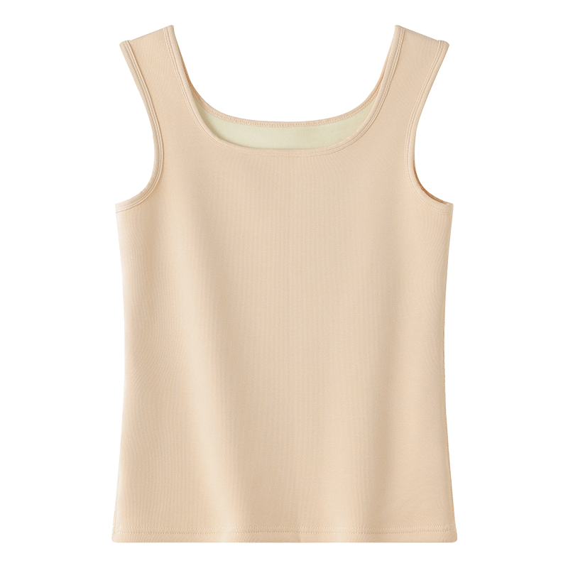 Pure cotton thermal vest for women in winter plus velvet and thickened heating inner wear bottoming shirt slim sleeveless large size vest top