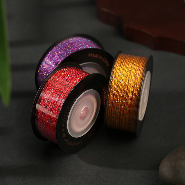 Dragon knot 12-strand starry sky thread sprinkled with gold handmade DIY material bracelet jewelry weaving multi-color environmentally friendly high temperature does not fade