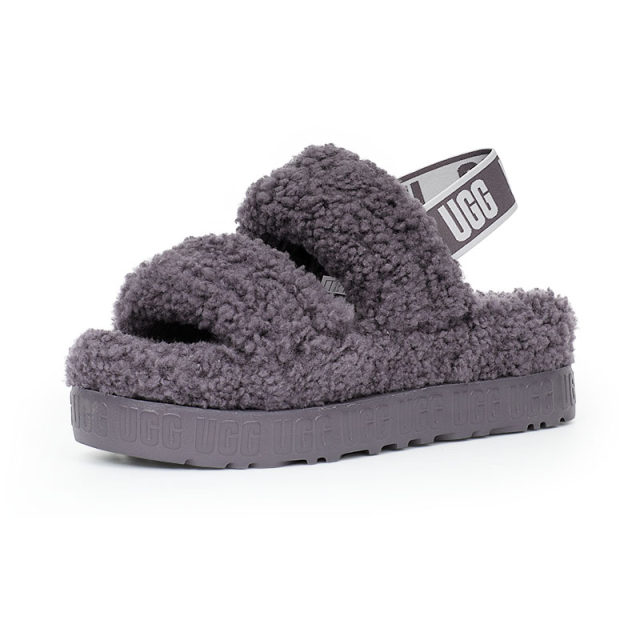 UGG women's sandals thick-soled casual sponge cake shoes fluffy soft plush shoes 1120876