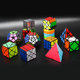 Qiyi Rubik's Cube Set full set of children's gift box three -fourth -order pyramid mirror maple leaf gear alien puzzle toys