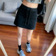 2024 spring and summer new simple and versatile casual skirt for women with high waist slim straps A-line hip-pack miniskirt
