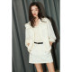 LILY summer new women's clothing retro fashion commuting versatile and chic slim high waist A-line miniskirt