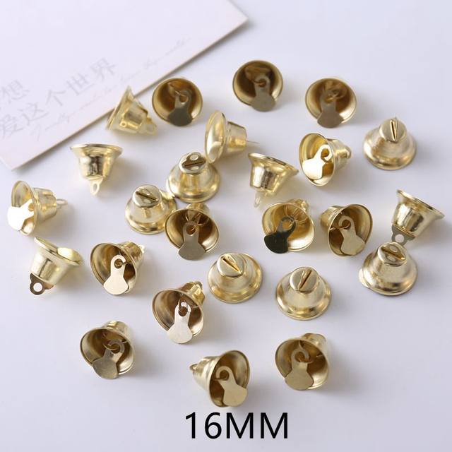 DIY handmade material jewelry accessories horn opening bell Christmas size bell golden wind chime bell small bell